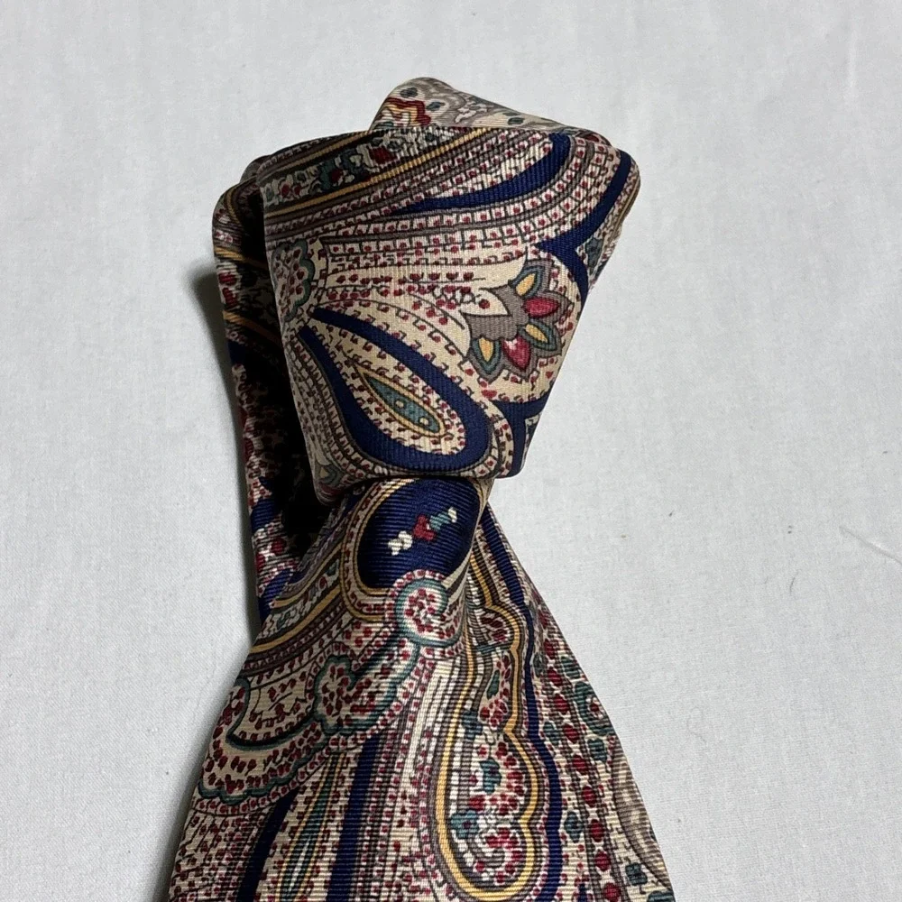 Tattersall  Mens Silk Tie Designer‎  Paisley Necktie 100% Silk 61